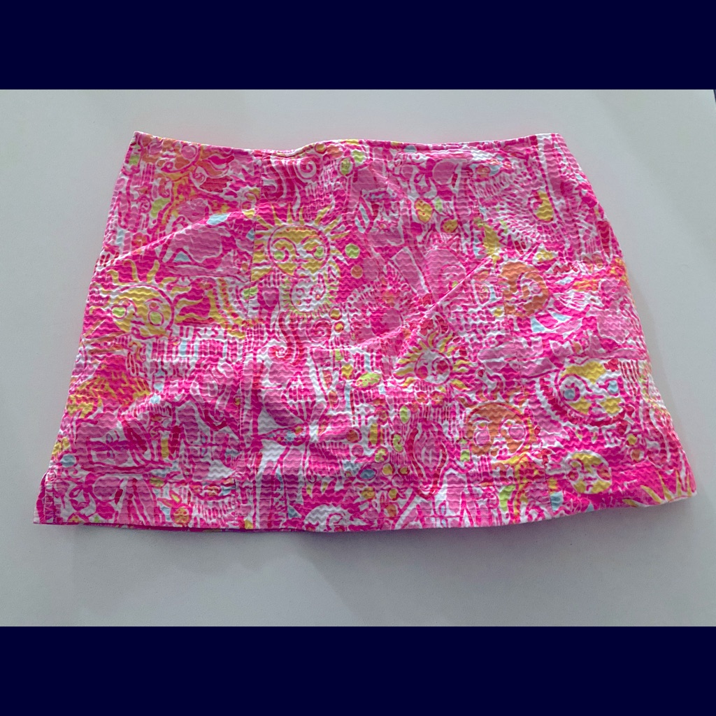Lilly Pulitzer Pink Multi Print Mini Skirt